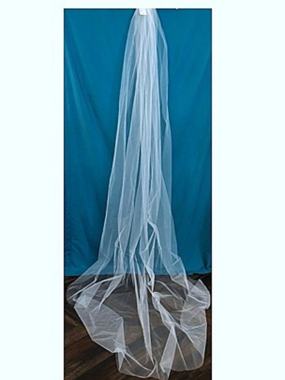 Nwt Ansonia and Elena Designs 110" Raw Edge Lace Veil with Comb Ivory
